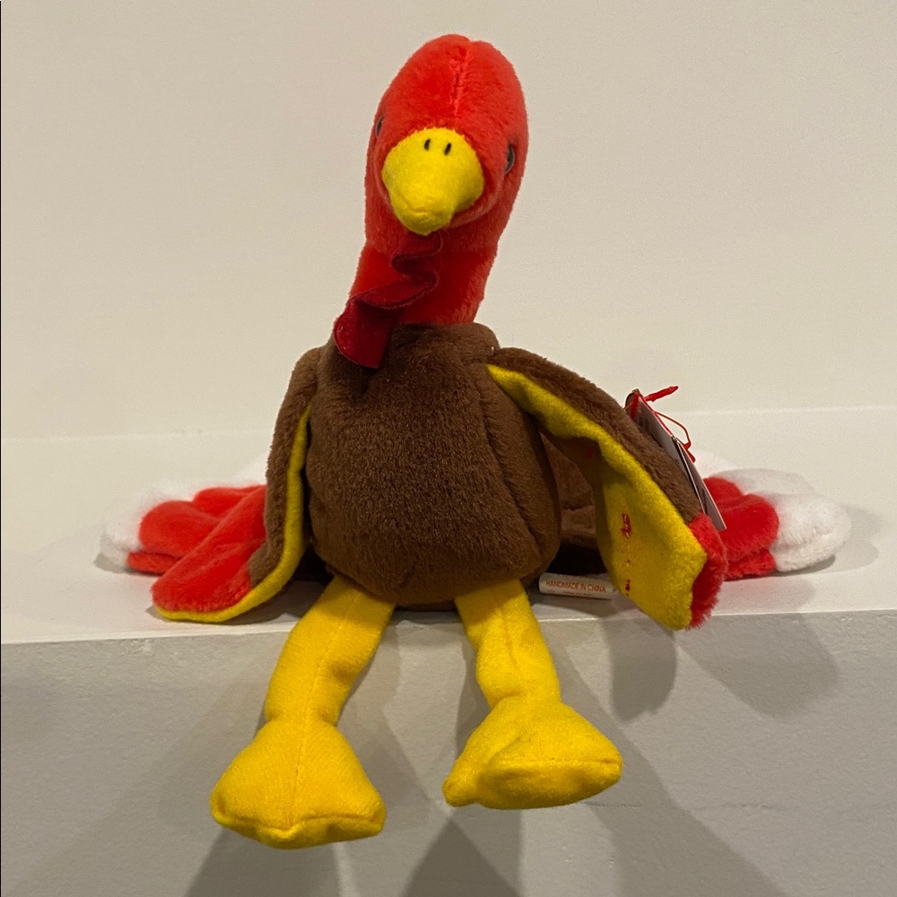TY Beanie Baby - Gobbles the Turkey - NEW WITH TAGS!!vintage toys toy plush kids